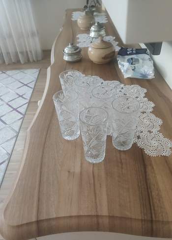 kristal Desenli Cam Su Bardağı Seti - Görsel 5