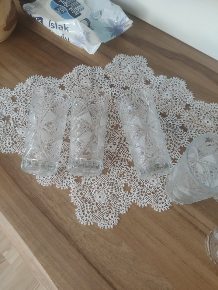 kristal Desenli Cam Su Bardağı Seti - Görsel 2