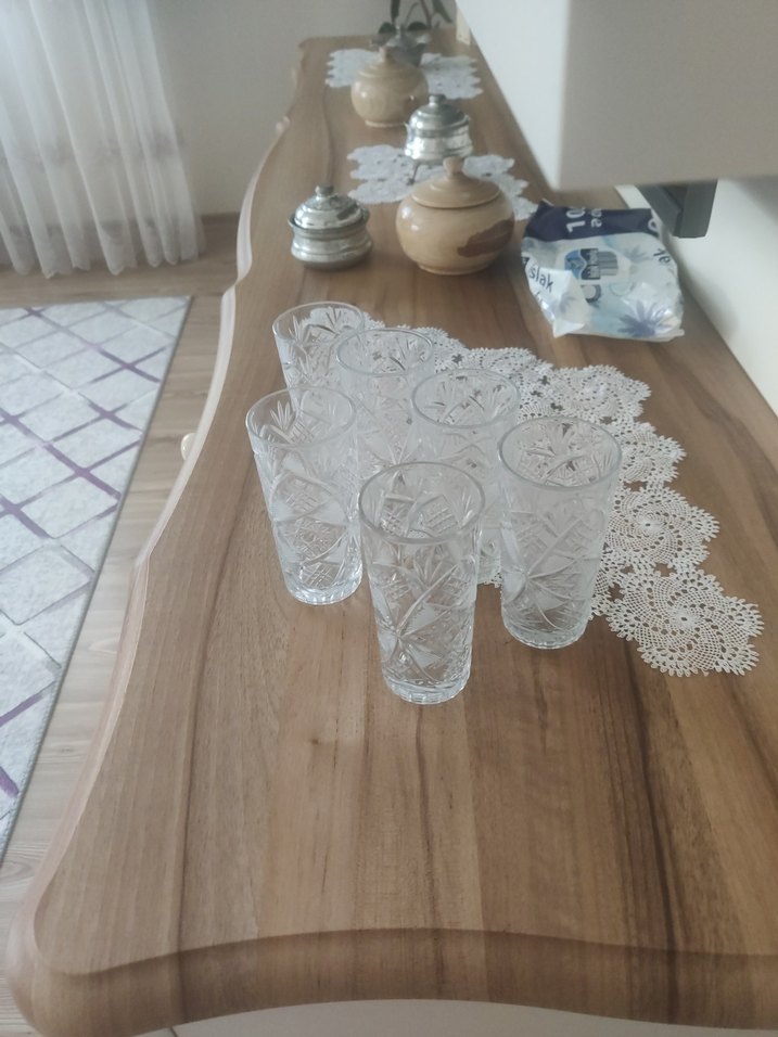 kristal Desenli Cam Su Bardağı Seti - Görsel 5