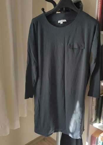 gri Kadın Uzun Kollu Midi Tunik - Görsel 3