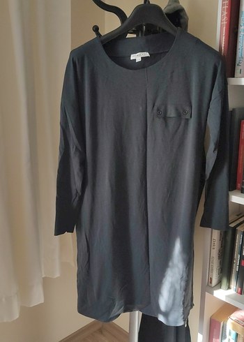 gri Kadın Uzun Kollu Midi Tunik - Görsel 4