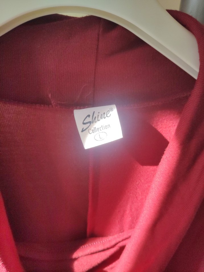 Bordo Uzun Kollu Salaş Elbise - Görsel 3