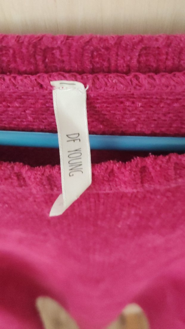 Pembe Örgü Kadın Kazak - Görsel 4