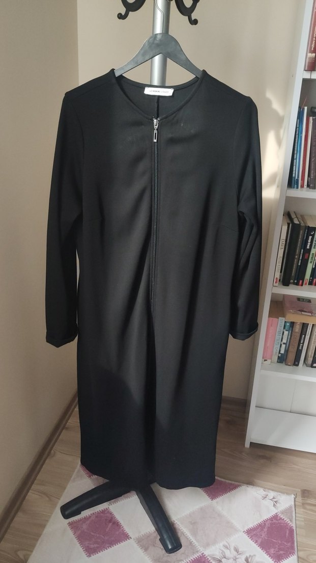 Siyah Fermuarlı Kadın Ceket - Görsel 2