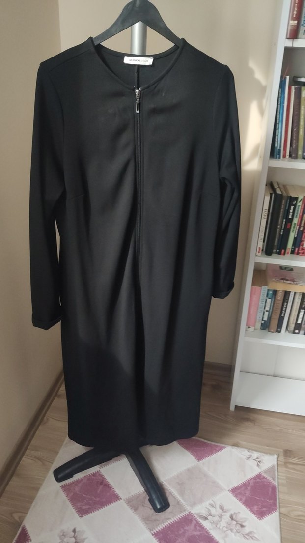 Siyah Fermuarlı Kadın Ceket - Görsel 3