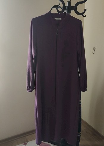 Mor Uzun Kollu Düğmeli hırka - Görsel 2