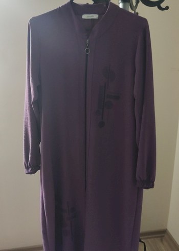 Mor Uzun Kollu Düğmeli hırka - Görsel 8