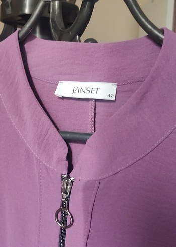 Mor Uzun Kollu Düğmeli hırka - Görsel 5