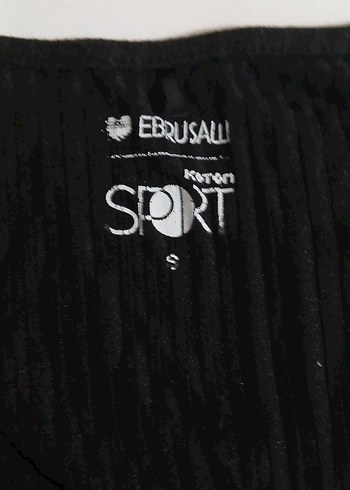 s Beden Siyah Spor Crop Top