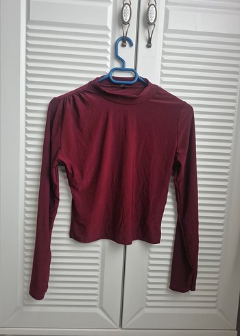 trendyolmilla bordo bluz - Görsel 5