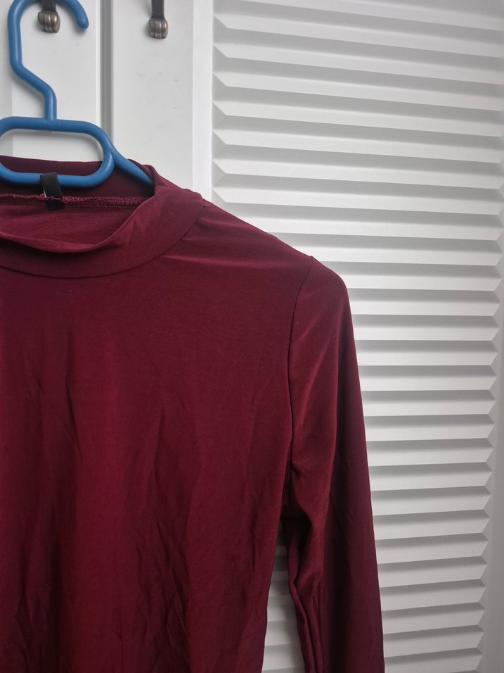 trendyolmilla bordo bluz - Görsel 4