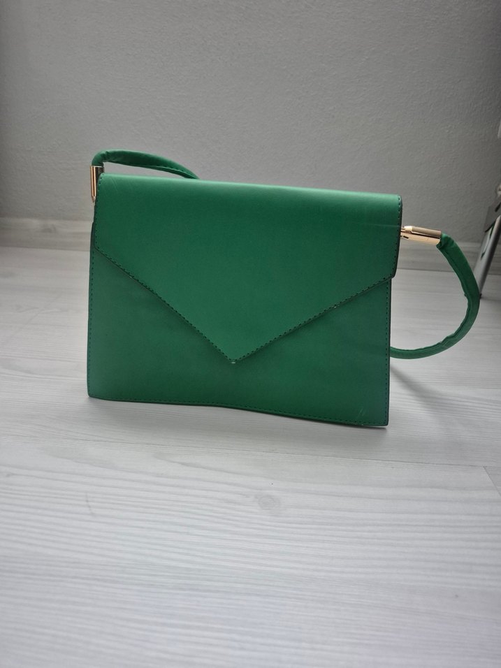 Yeşil Deri Kadın Çanta - Görsel 2