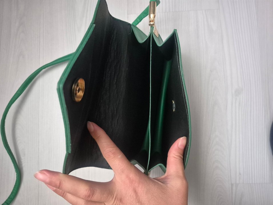 Yeşil Deri Kadın Çanta - Görsel 4