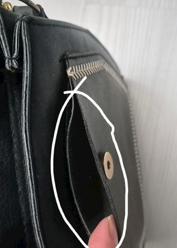 Siyah Deri Kadın Çanta - Görsel 9
