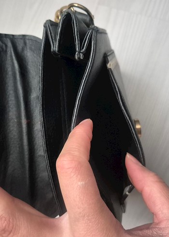 Siyah Deri Kadın Çanta - Görsel 6