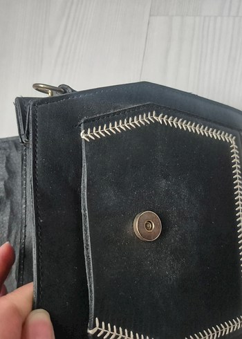 Siyah Deri Kadın Çanta - Görsel 7