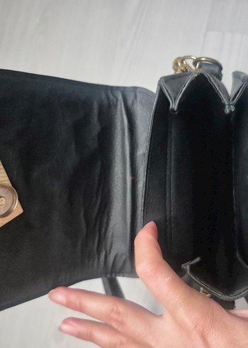 Siyah Deri Kadın Çanta - Görsel 5