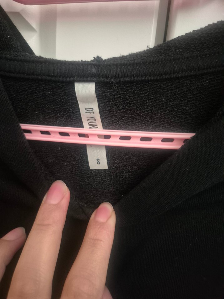 Siyah Kapüşonlu Kadın Sweatshirt - Görsel 2