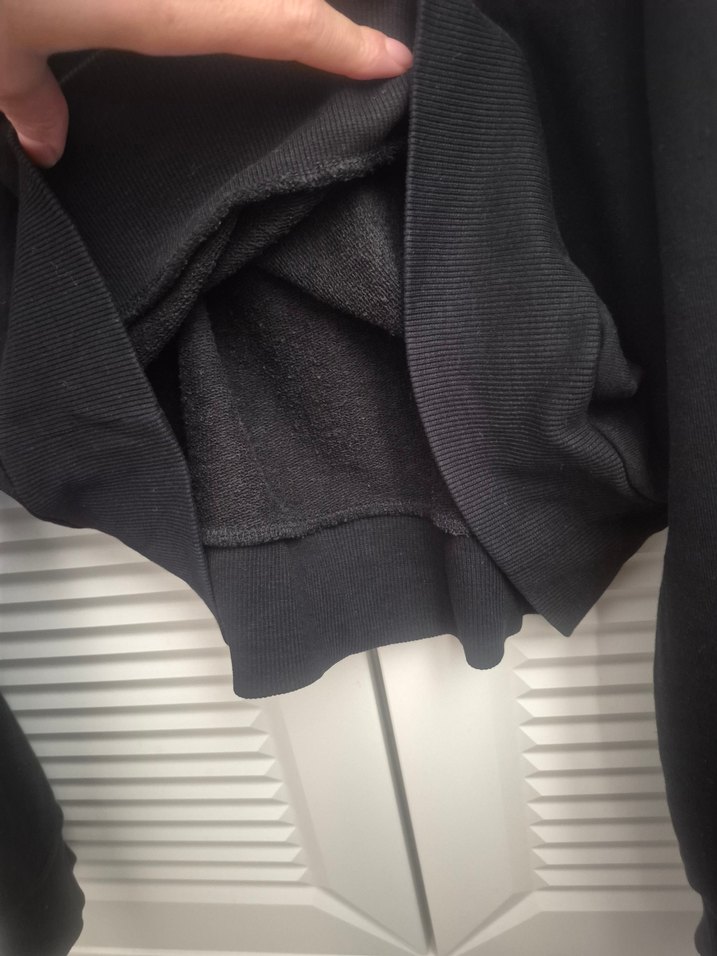 Siyah Kapüşonlu Kadın Sweatshirt - Görsel 5