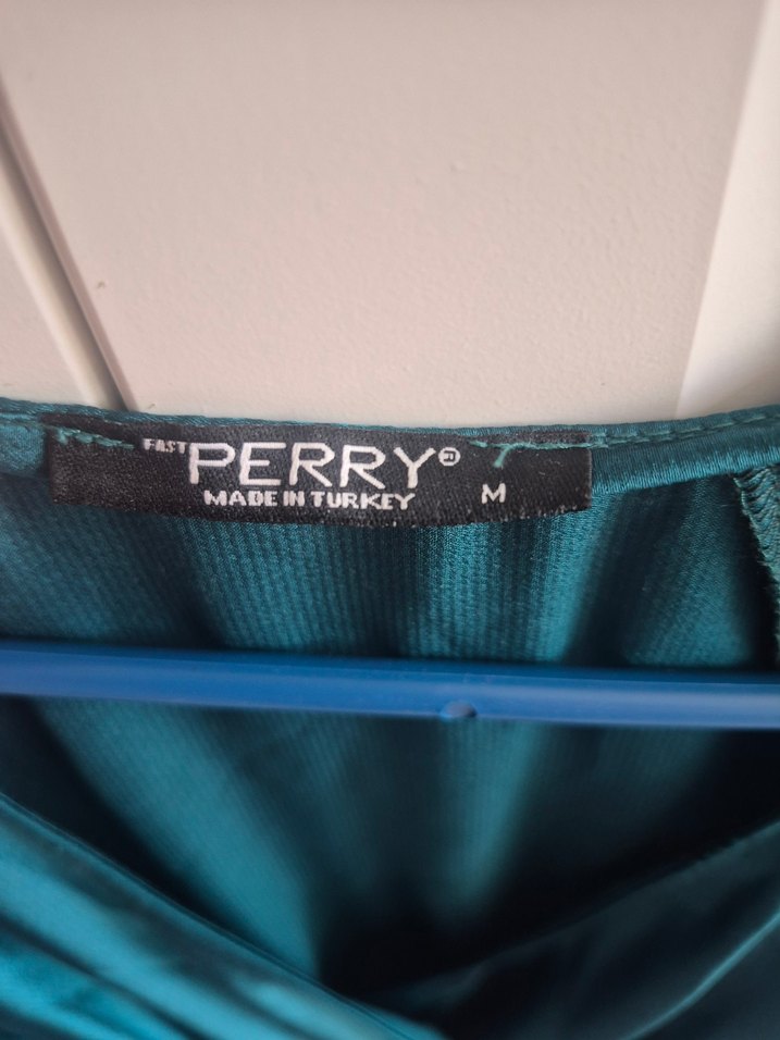 Yeşil Drapeli Uzun Abiye Elbise - Görsel 2