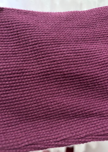 s Beden bordo Renk Bordo Yüksek Yakalı Kadın bluz