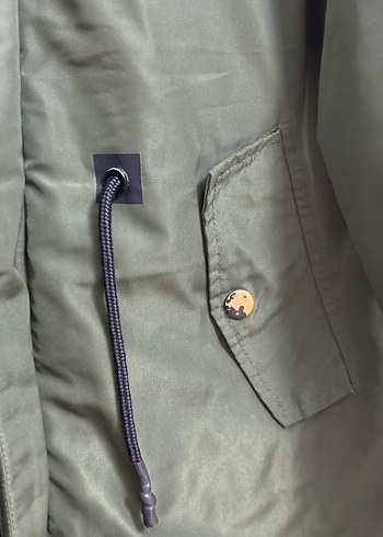 Haki Erkek Fermuarlı Sokak Stili Ceket - Görsel 2