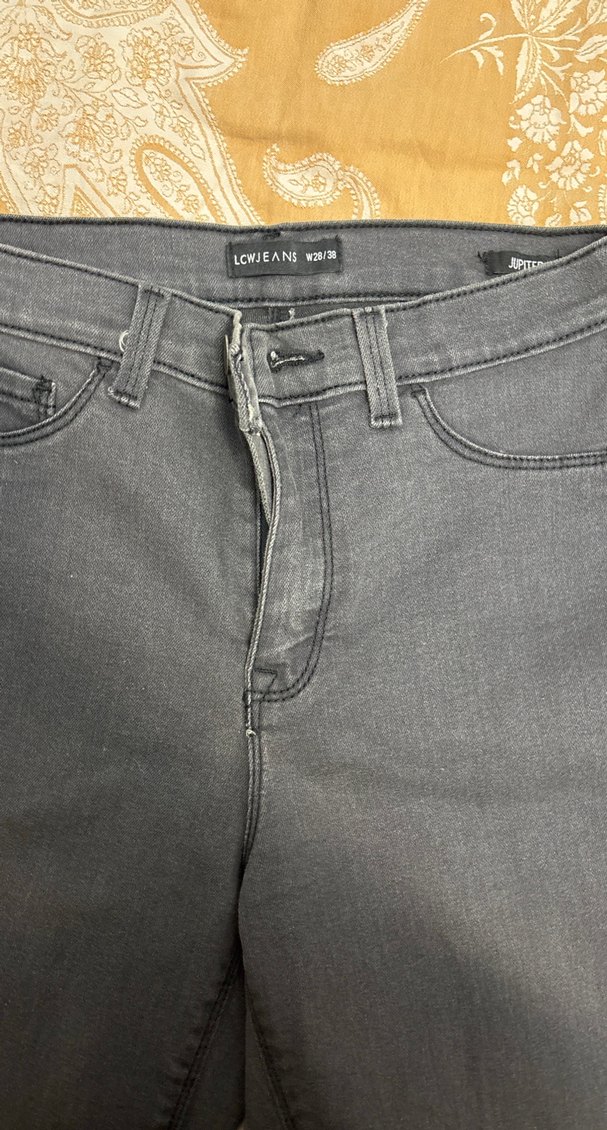 Kadın Koyu Kahverengi Dar Kesim Denim Pantolon - Görsel 2