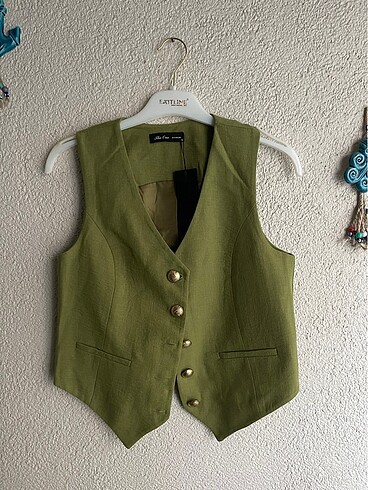 YEŞİL YELEK PANTOLON TAKIM