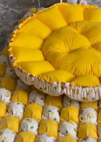 Sarı Desenli Çocuk Uyku Seti - Görsel 3