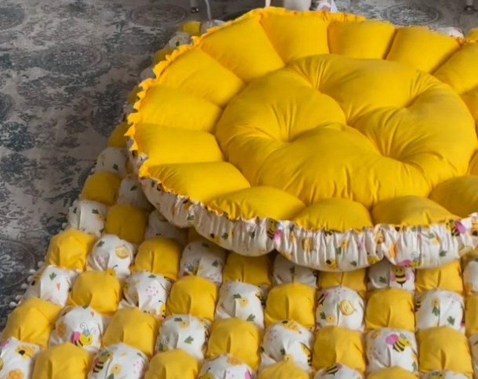 Sarı Desenli Çocuk Uyku Seti - Görsel 3