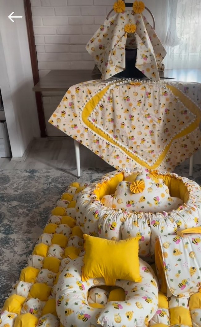 Sarı Desenli Çocuk Uyku Seti - Görsel 4