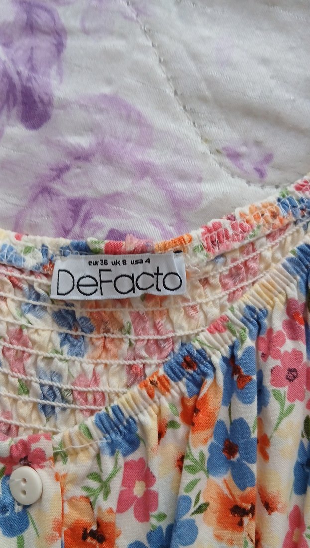 Çiçek Desenli Bohem Midi Elbise - Görsel 3