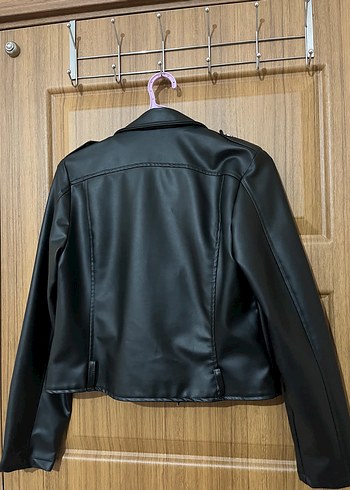 Diğer Siyah Deri Biker Ceket