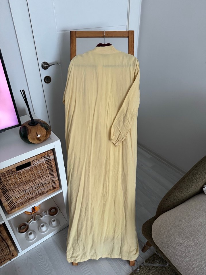 Bohem Stil Uzun sarı  Kadın kimono - Görsel 3