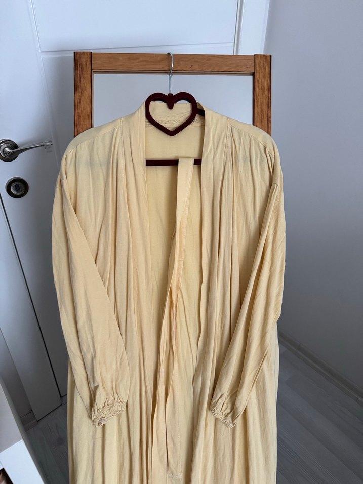 Bohem Stil Uzun sarı  Kadın kimono - Görsel 2