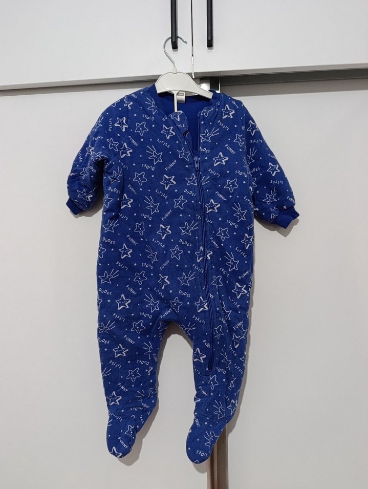 Mavi Desenli Çocuk Polar Uyku Tulumu - Görsel 3