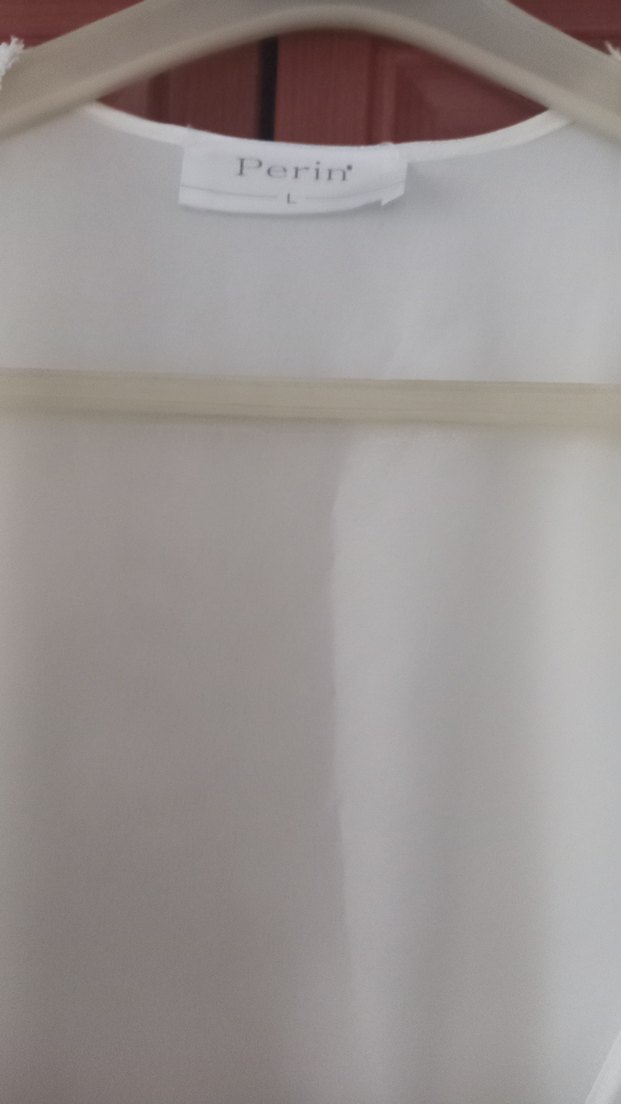 Beyaz Uzun Kollu Kadın Sabahlık - Görsel 3