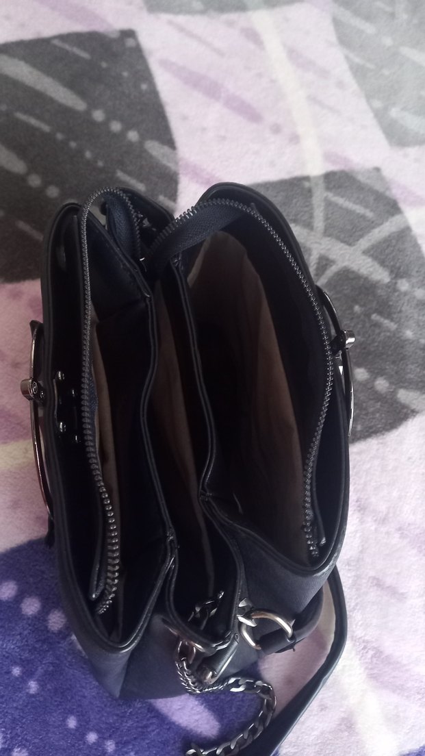 Siyah Zincir Detaylı Kadın Çanta - Görsel 2