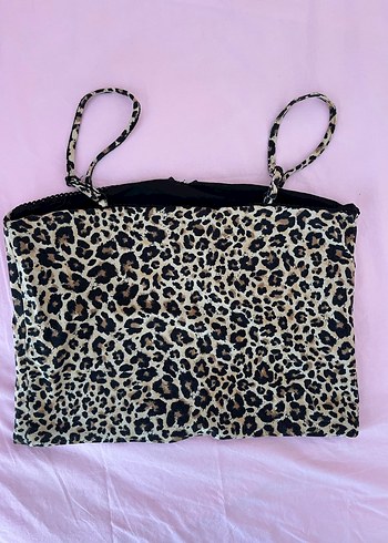 Leopar desenli büstiyer