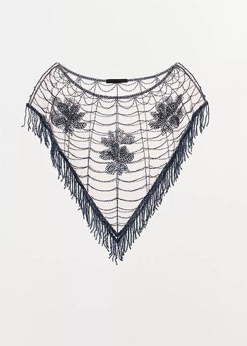 ZaraBoncuk İşlemeli Ponço - Görsel 2