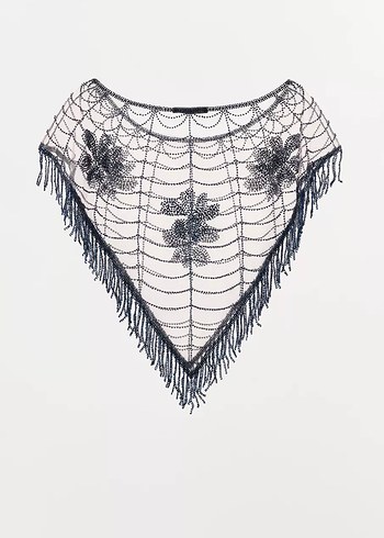 ZaraBoncuk İşlemeli Ponço - Görsel 3