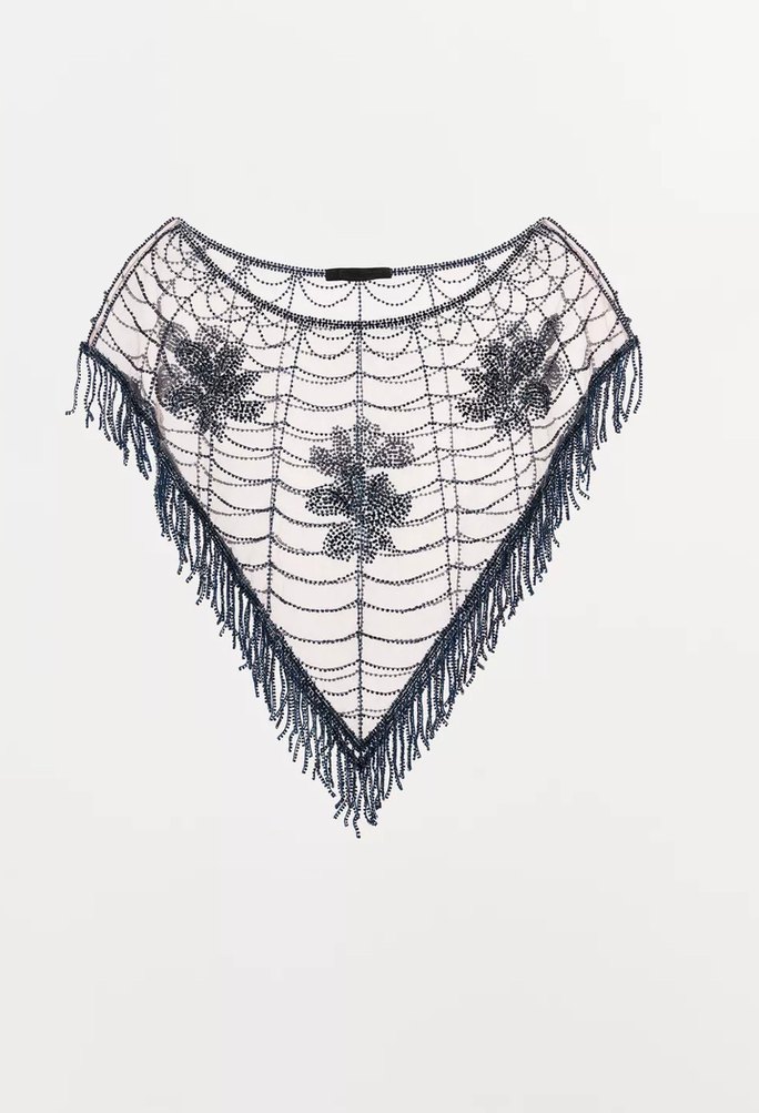 ZaraBoncuk İşlemeli Ponço - Görsel 2