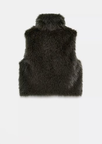 Zara Suni Kurk Yelek - Görsel 4