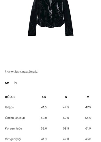 Zara Siyah Kadife  Düğmeli Kadın ceket - Görsel 4