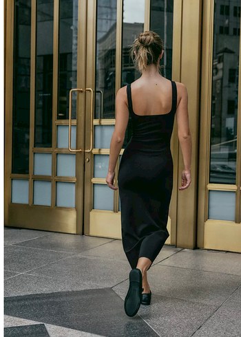 Zara Siyah Uzun Kadın Elbise - Görsel 2