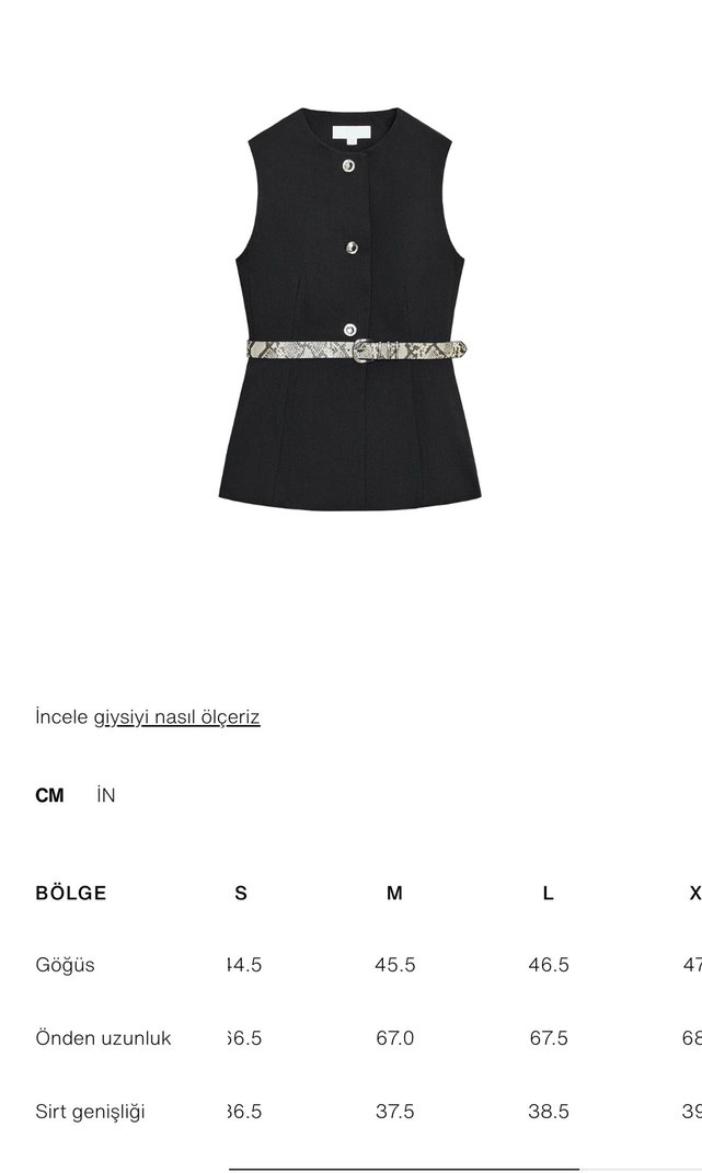 Zara Kemer Detaylı Siyah  Kadın Yelek - Görsel 5