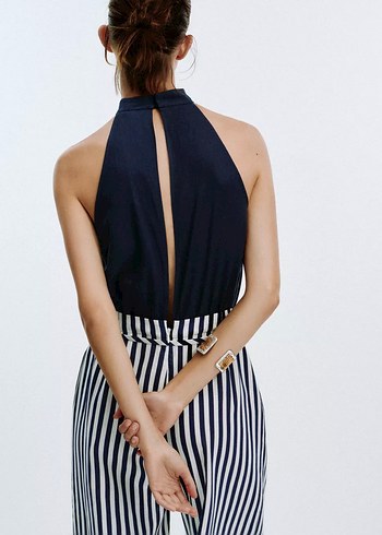 Zara Leten Karışımlı Tulum - Görsel 4