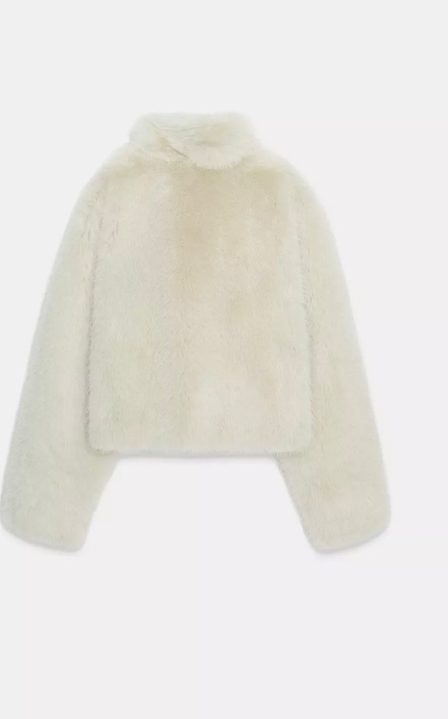 Zara Yüksek Yaka Peluş Kadın Ceket - Görsel 2