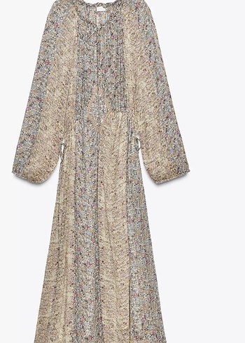 Zara Metalik İplikli Elbise - Görsel 4