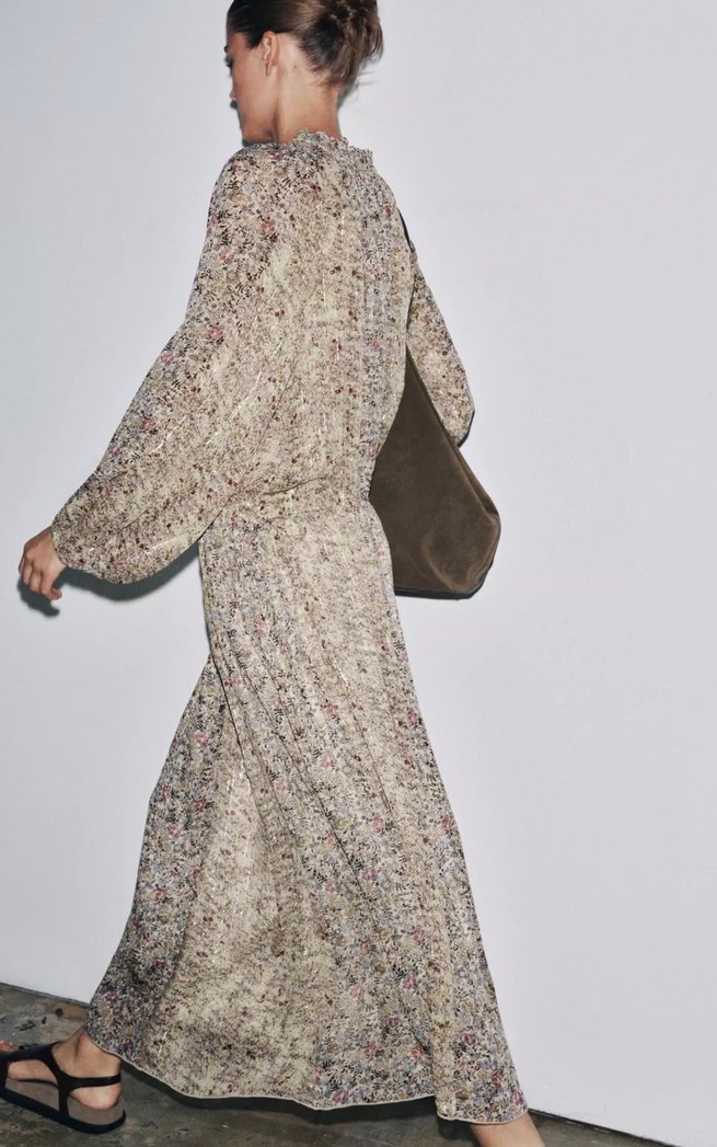 Zara Metalik İplikli Elbise - Görsel 3